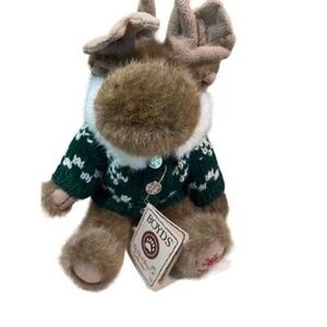Boyds Bears Spruce McMoose 12" Jointed Plush with Green Sweater